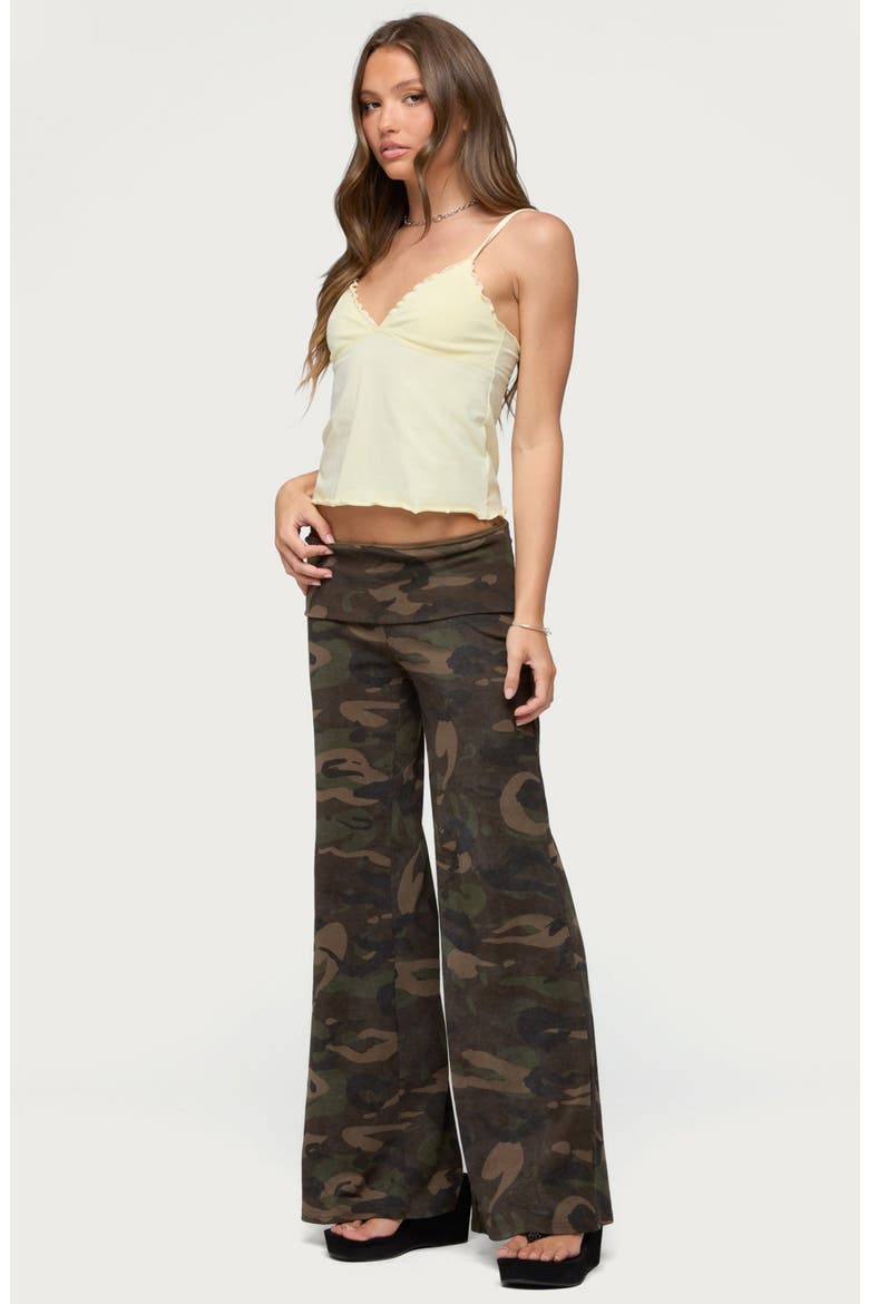 Glendon Lettuce Edge Crop Stretch Cotton Camisole, Alternate, color, LIGHT-YELLOW