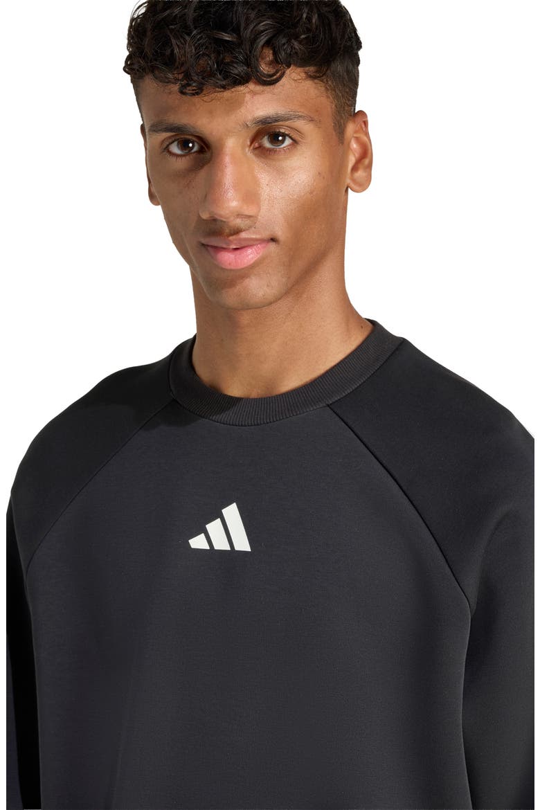 Stadium Crewneck Sweatshirt, Alternate, color, BLACK/ OFF WHITE