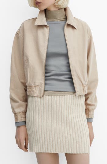 Mango Denim Bomber Jacket