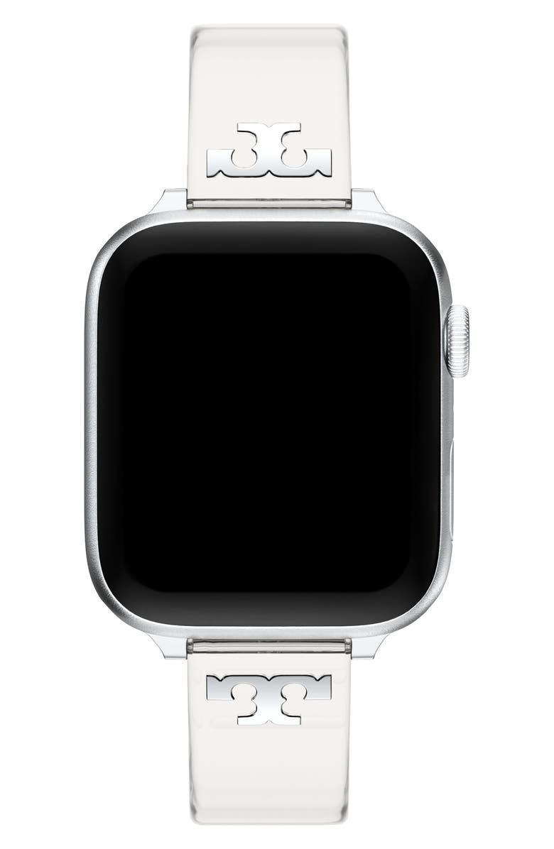 Tory Burch The Single T Jelly 16mm Apple Watch<sup>®</sup> Watchband, Main, color,