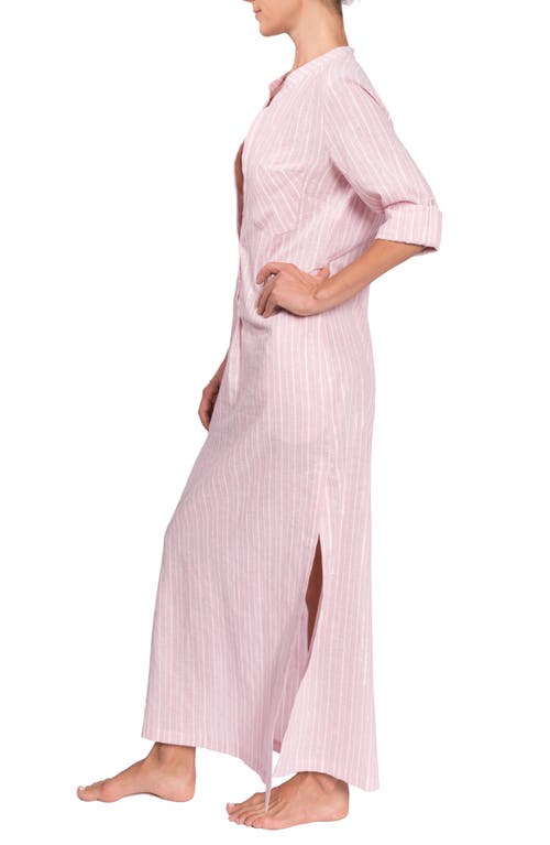 Everyday Ritual Tracey Cotton Caftan In Pink Lurex