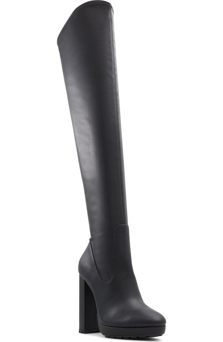 ALDO Dallobrelia Over the Knee Platform Boot, Main, color,