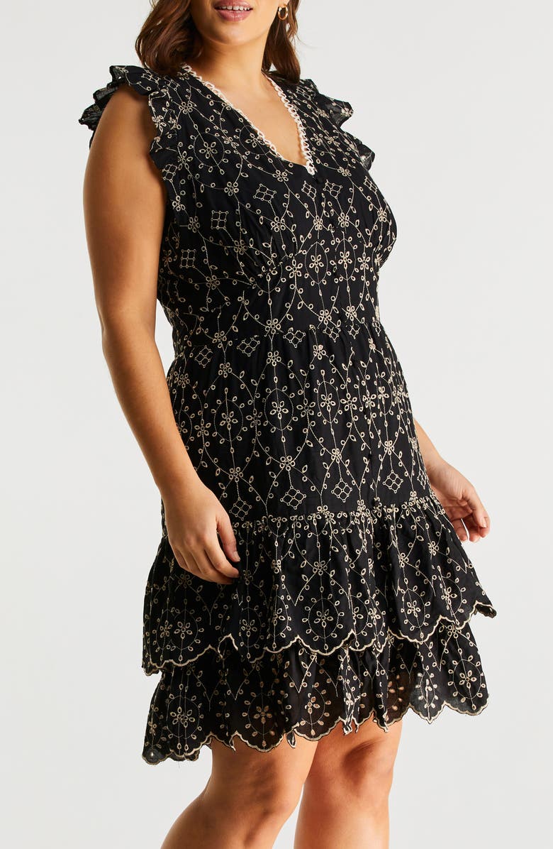 Estelle Bellini Ruffle Minidress, Alternate, color, 