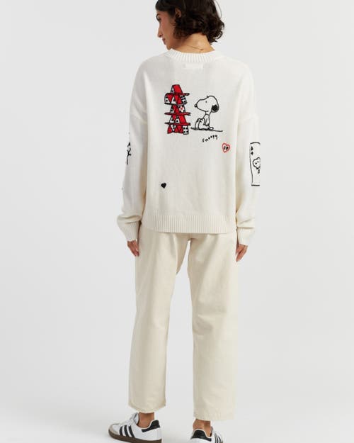 Chinti & Parker X Peanuts Crew-neck Sweater In White