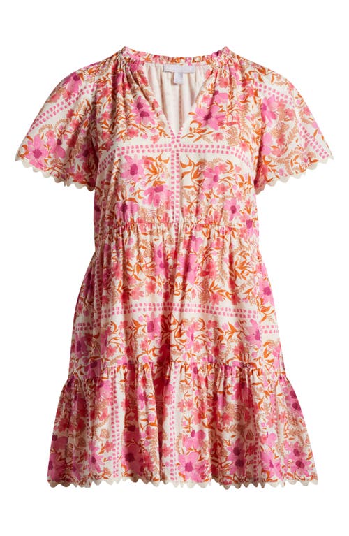 Chelsea28 Rickrack Trim Tiered Mini Sundress