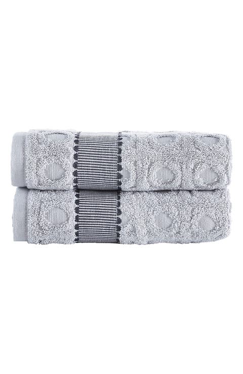 Circle In Square 2-Pack Turkish Cotton Washcloths