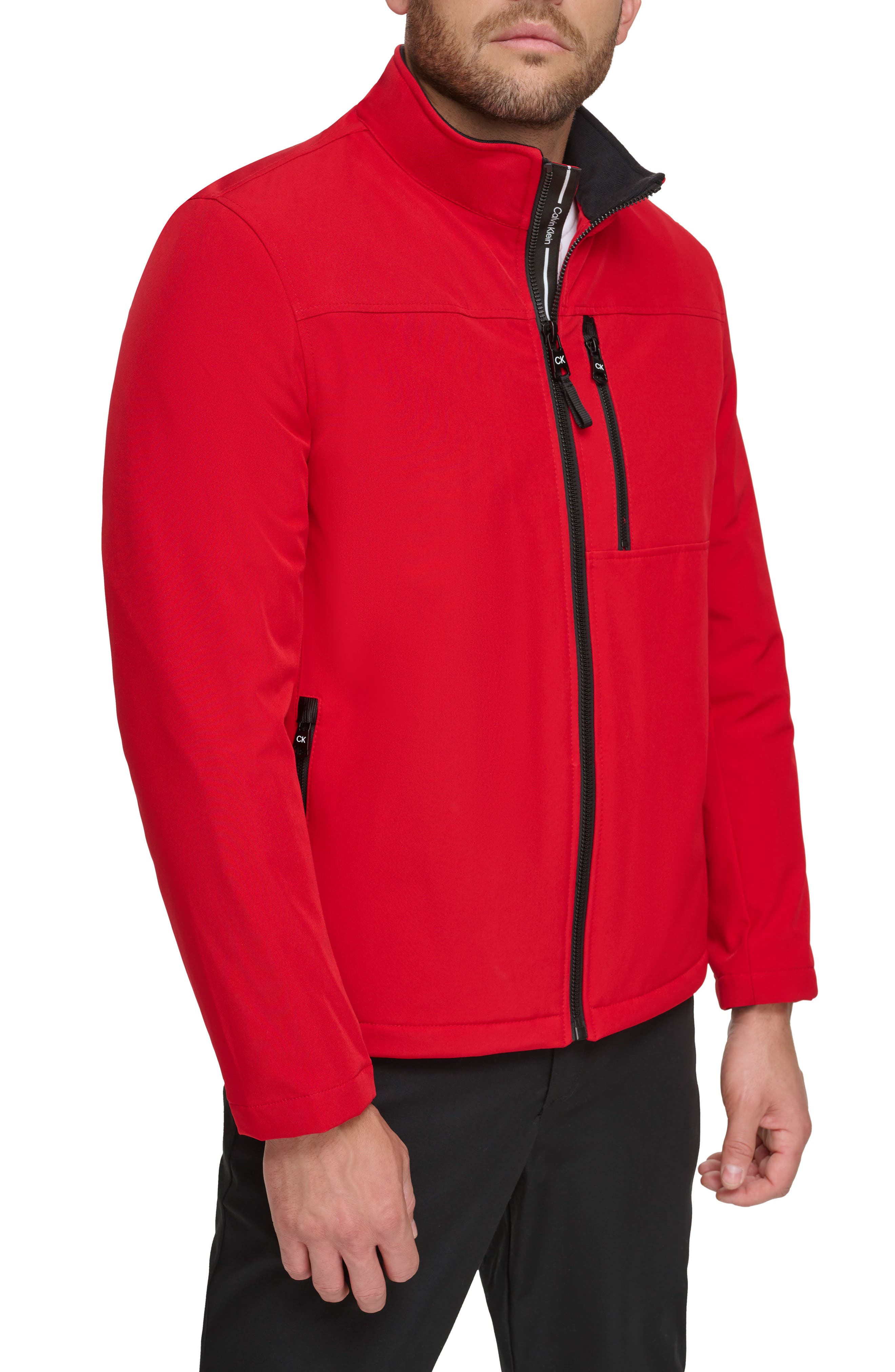 Calvin Klein Faux Shearling Lined Soft Shell Jacket