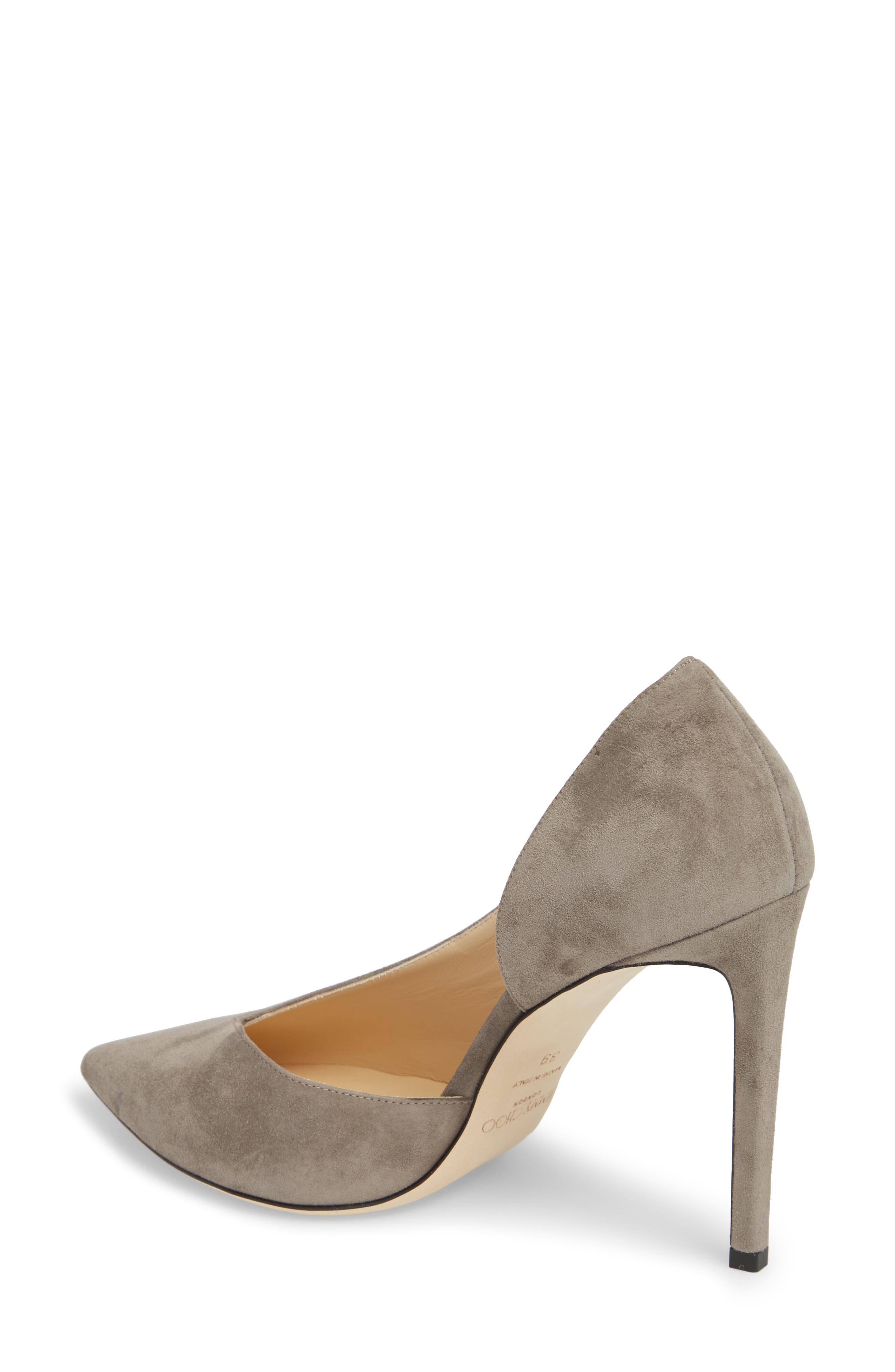 Sophia Half D'Orsay Pump, Alternate, color, DARK GREY