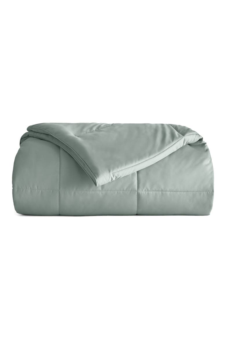 All Season Premium Down Alternative Solid Comforter, Main, color, EUCALYPTUS