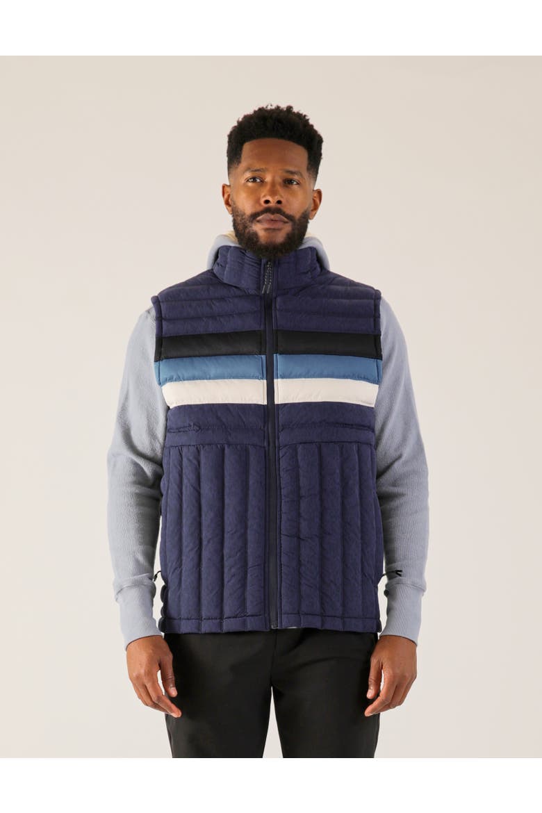 Puffer Vest, Alternate, color, Navy Black/Washed Blue/White