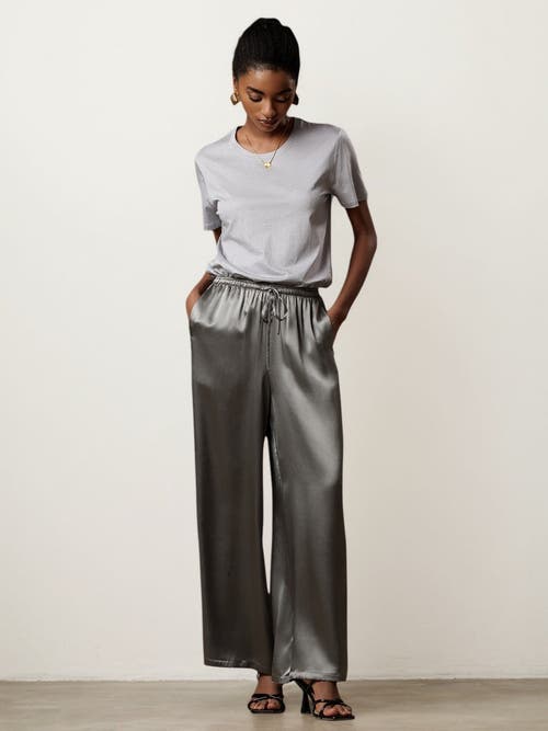 Silksilky Pants In Darkgray