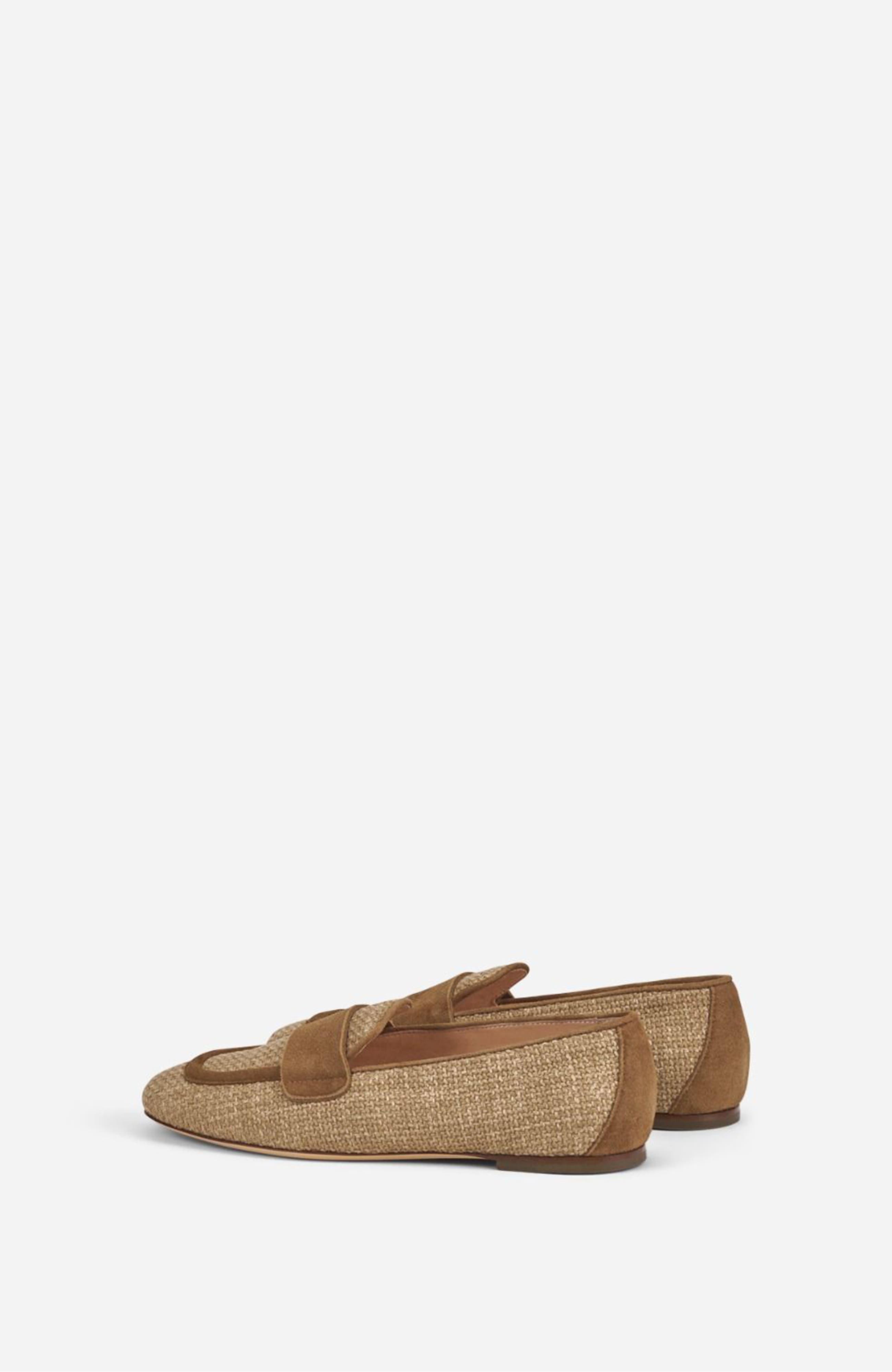 AGL Sheryl Raffia Moccasin, Alternate, color, Brown Knit Fabric