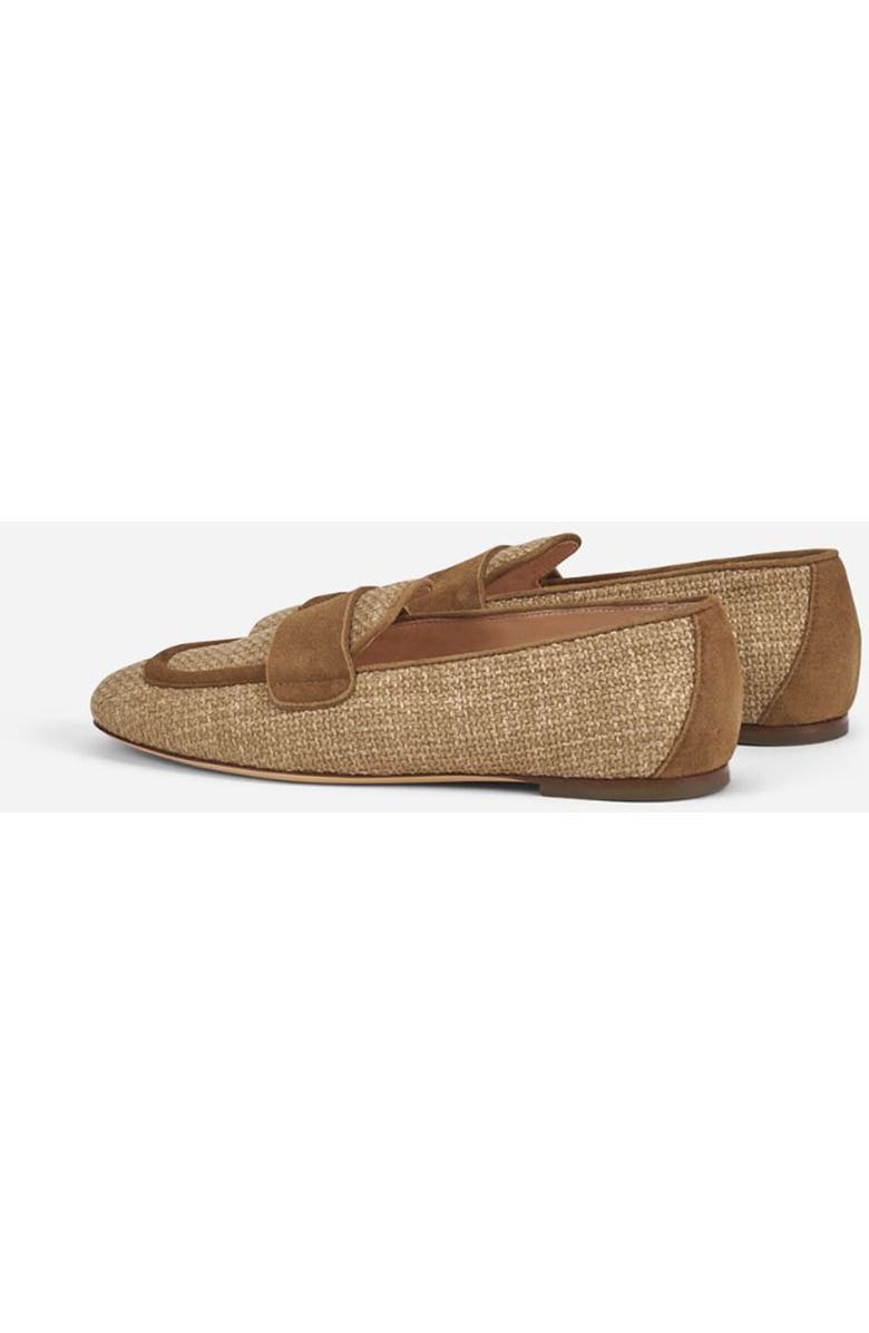 AGL Sheryl Raffia Moccasin, Alternate, color, Brown Knit Fabric