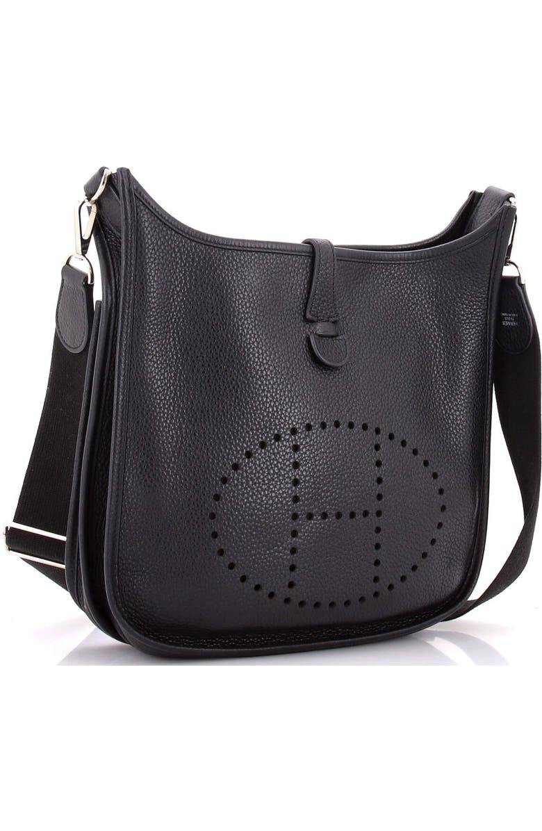 Pre-Owned Hermes Evelyne Bag Gen III Clemence PM, Alternate, color, Noir