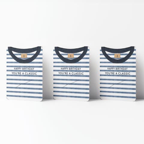 Birthday Greeting Card Pack (3ct) "Happy Birthday You're A Classic"