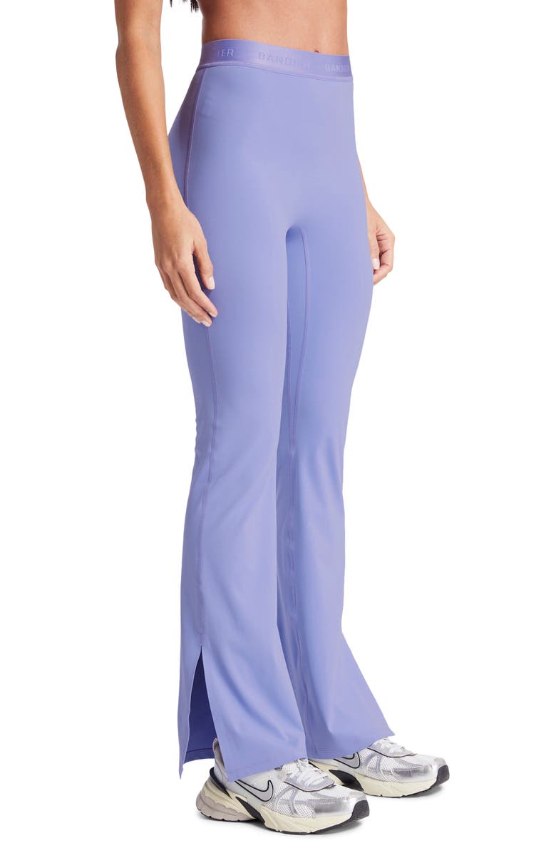 BANDIER Sport Logo Slit Flare Leggings, Alternate, color,