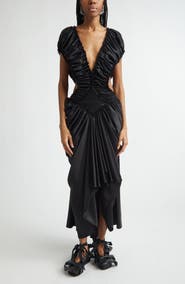 Collina Strada Diamond Satin & Lace Slipdress
