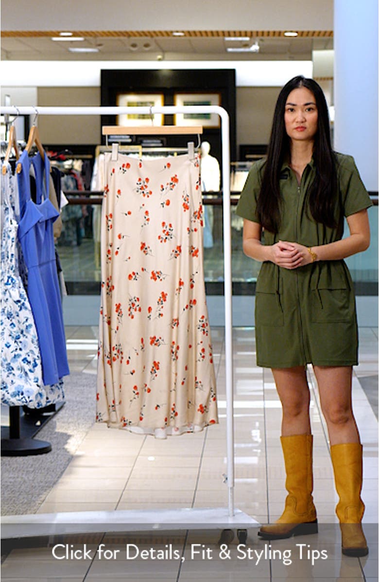 Floramour Ennis Satin Maxi Skirt, sales video thumbnail