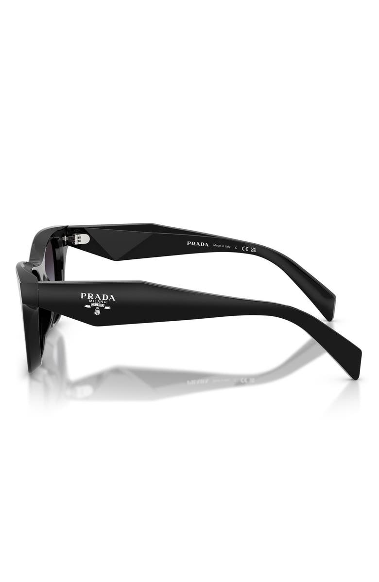 Prada 51mm Butterfly Sunglasses, Alternate, color, Black / Grey Gradient
