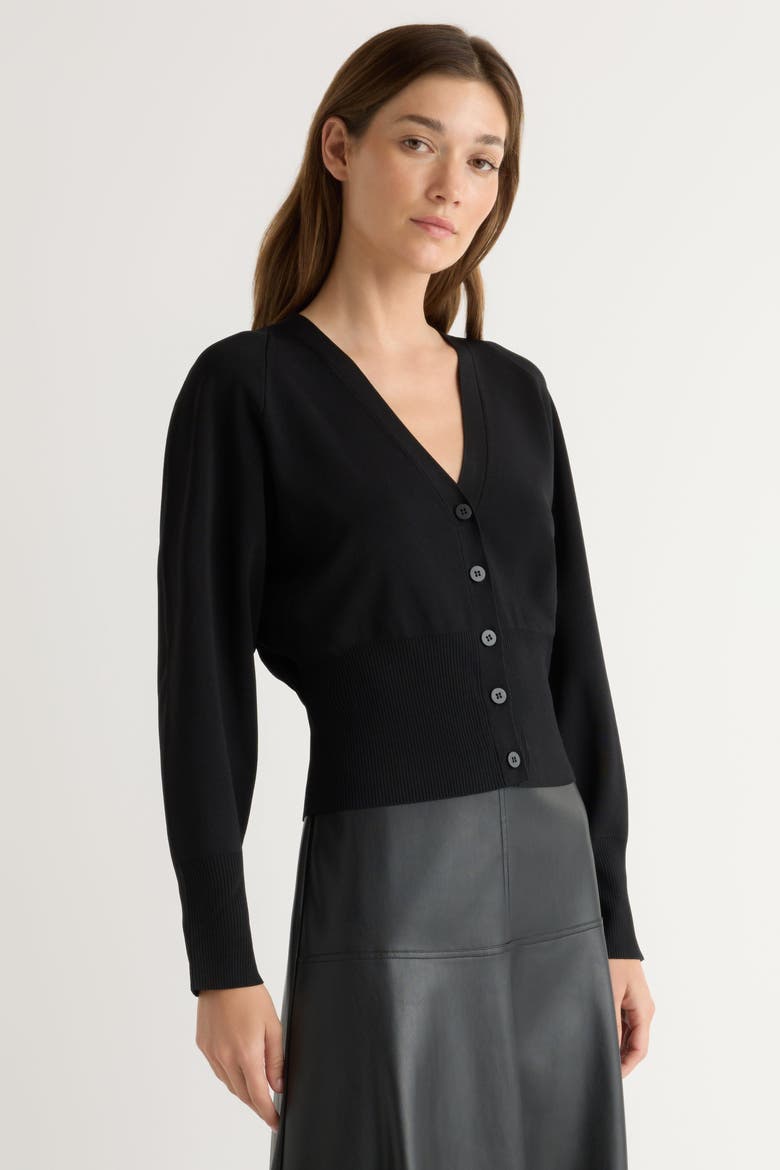 Carson Button-Front Cardigan, Main, color, Black