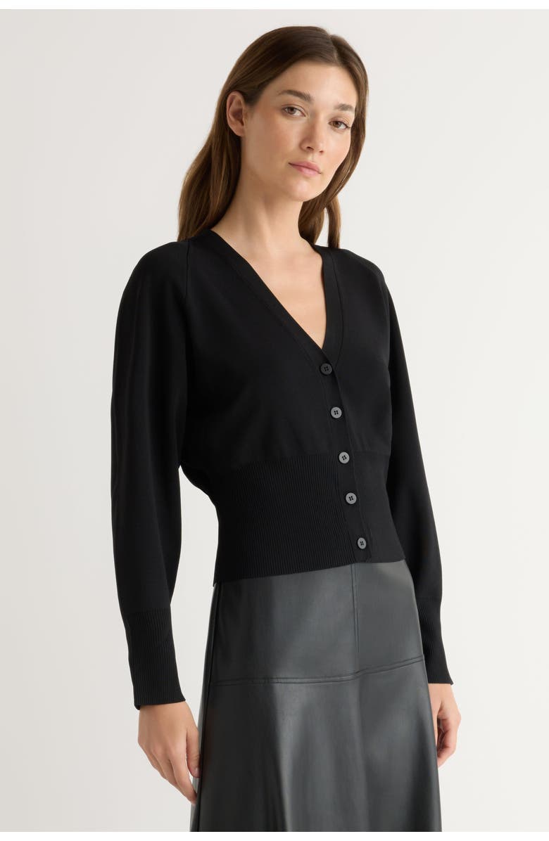 Modern Citizen Carson Button-Front Cardigan, Main, color, Black