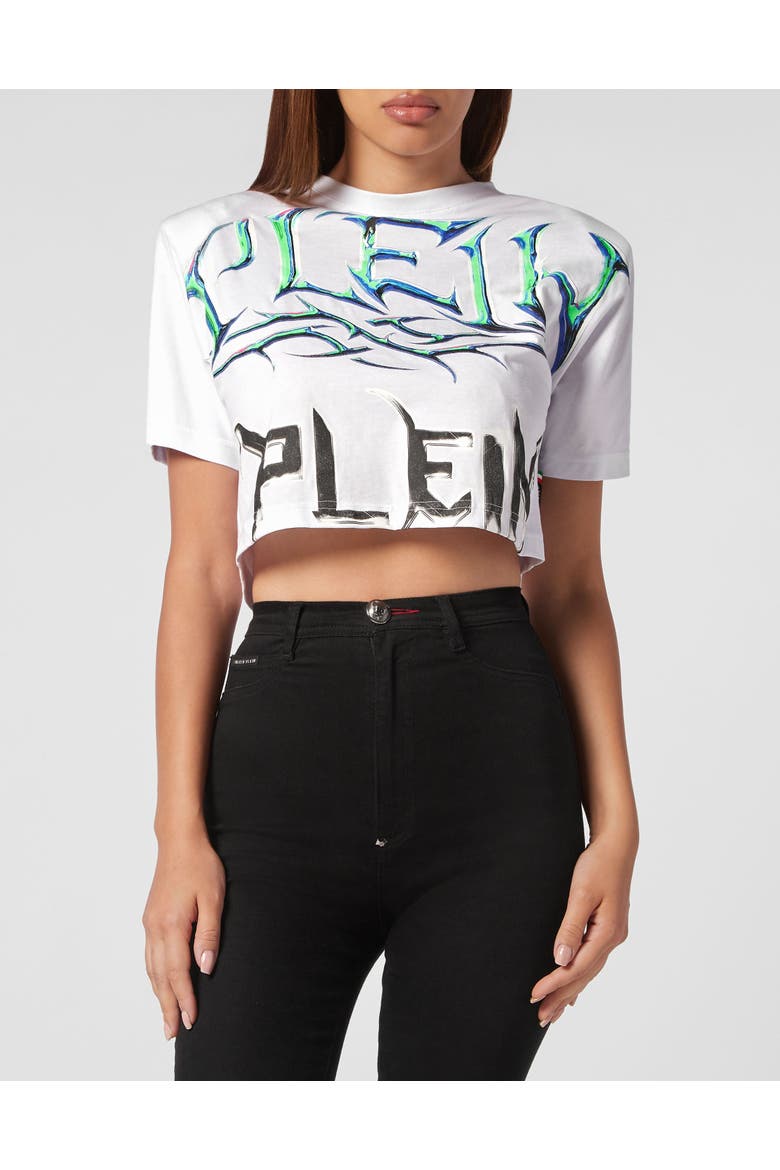 T-Shirt Round Neck Women, Main, color, white