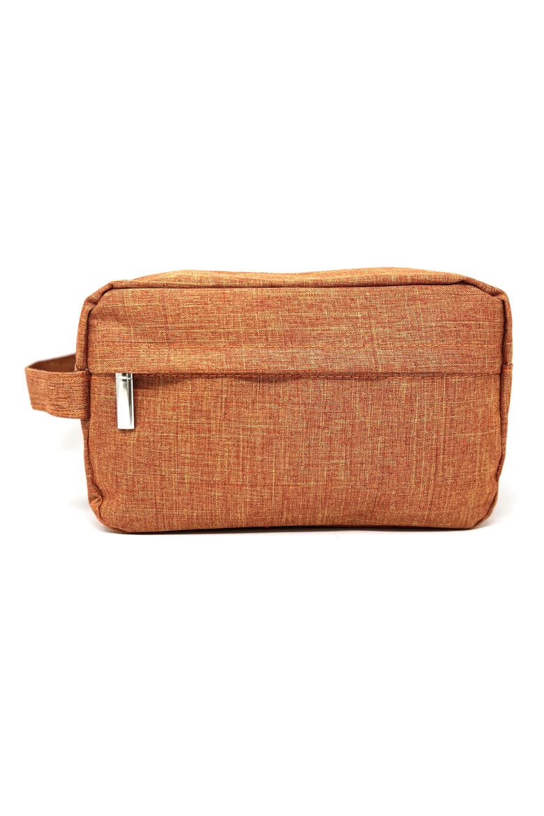 Mens Toiletry Bag, Main, color, Orange