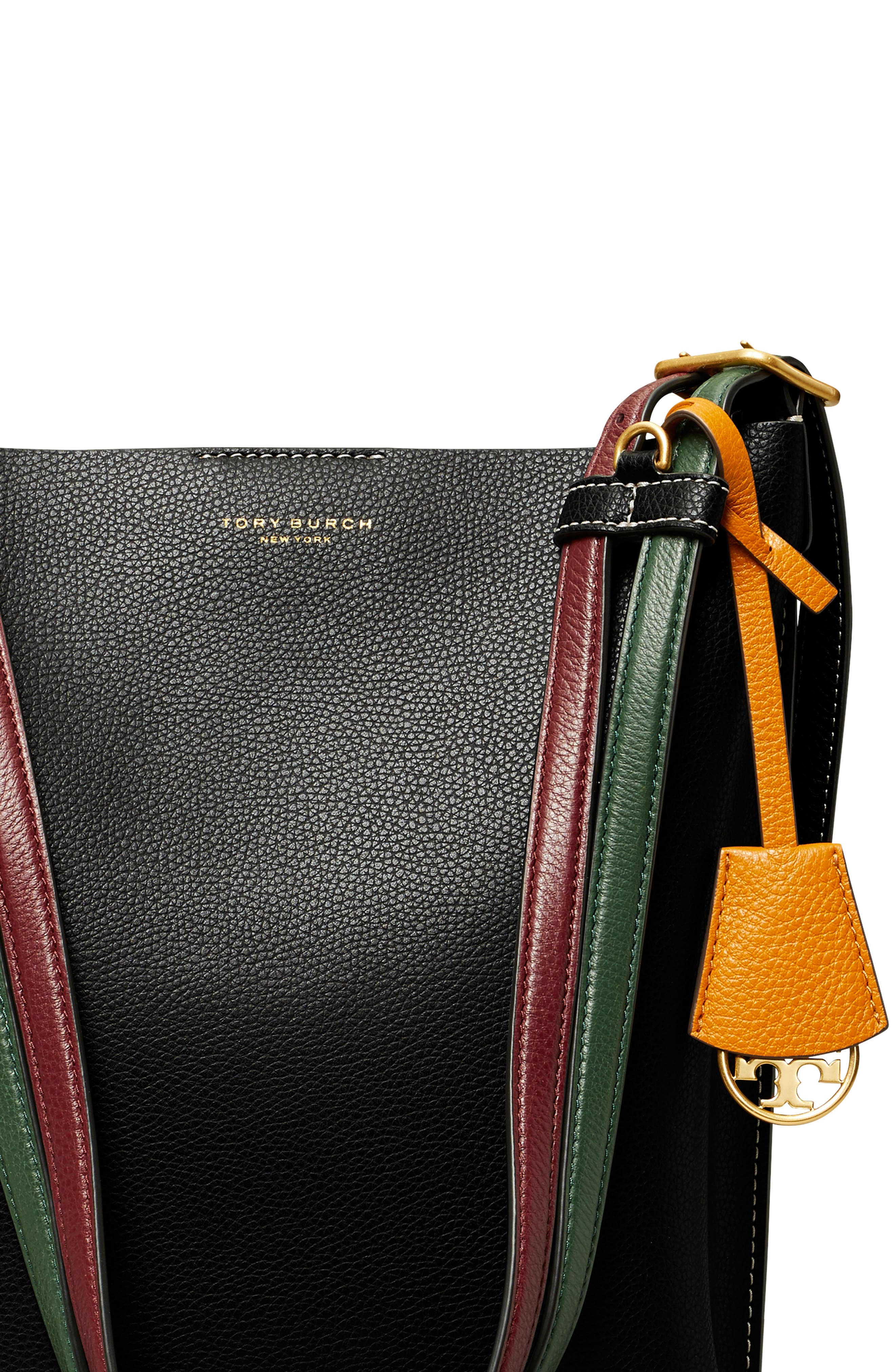 Tory Burch Perry Leather Bucket Bag, Alternate, color, 