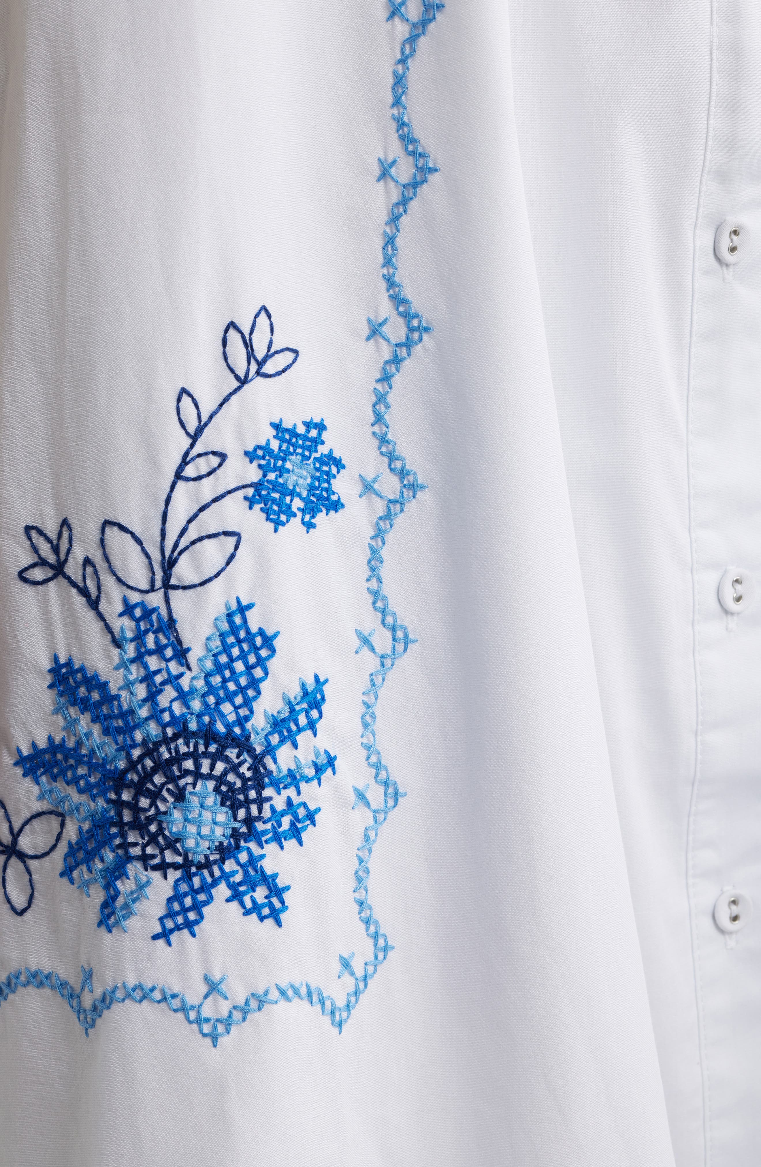 floral embroidered shirt dress G800-BK