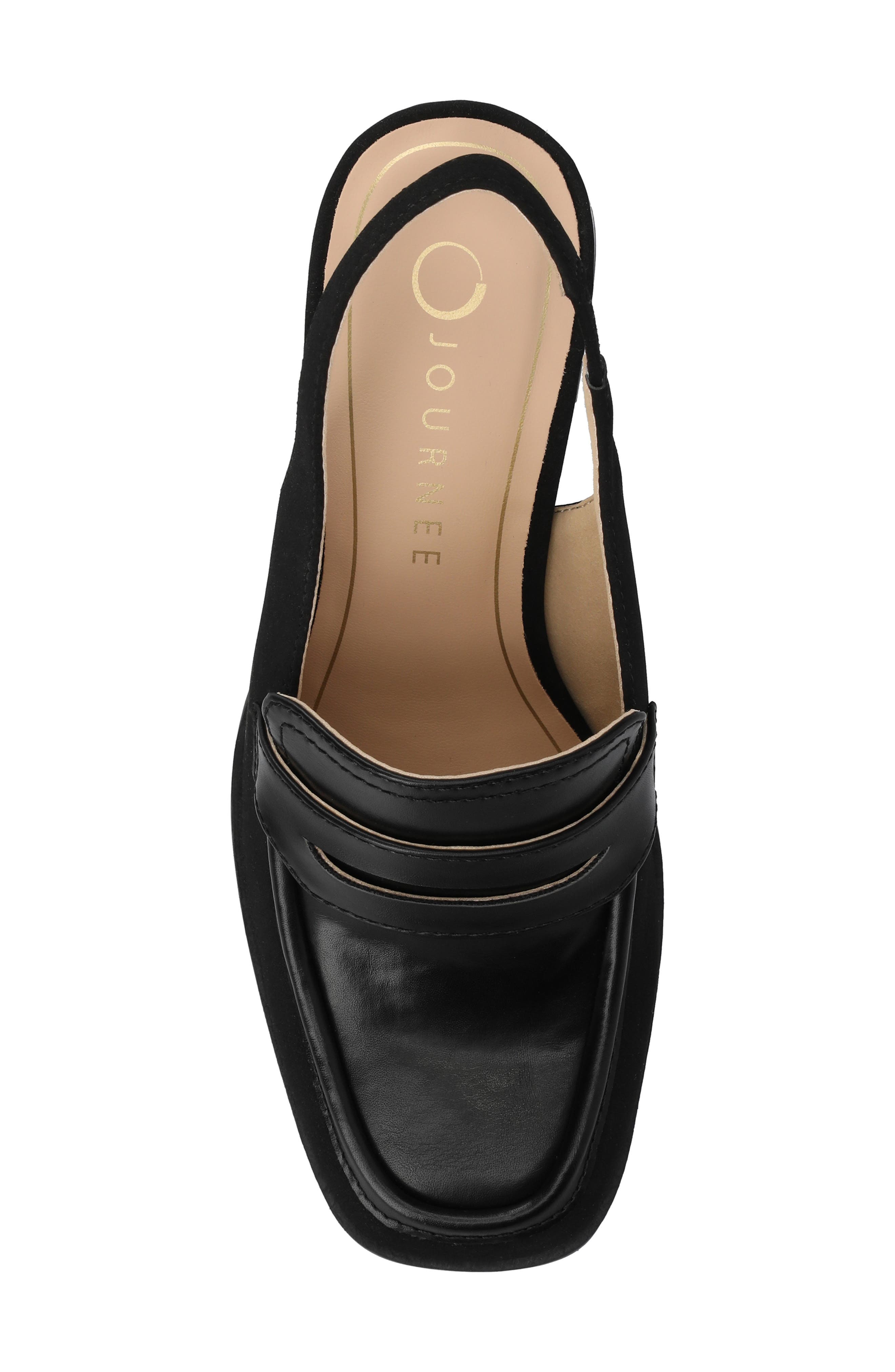 Journee Collection Henrika Slingback Pump, Alternate, color, Black