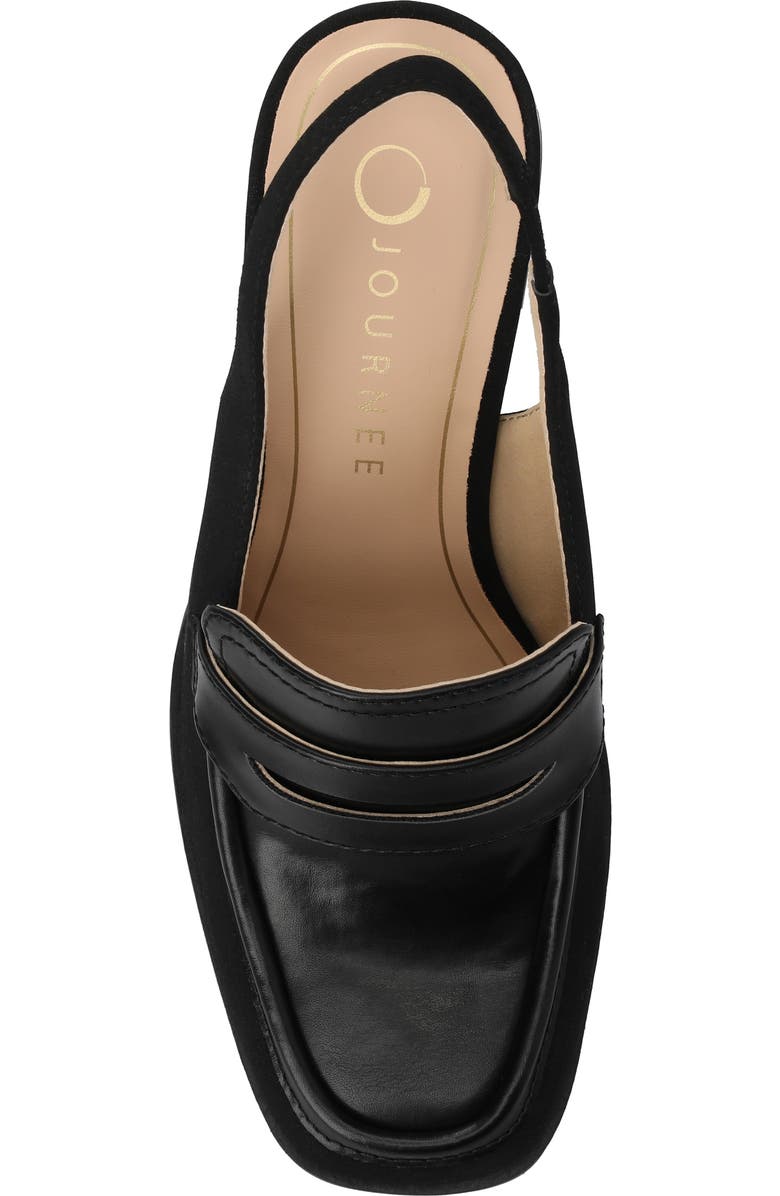 Journee Collection Henrika Slingback Pump, Alternate, color, Black
