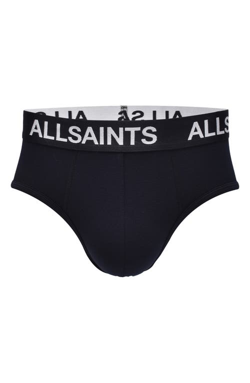 Allsaints 3-pack Contour Pouch Stretch Modal Blend Briefs In Black