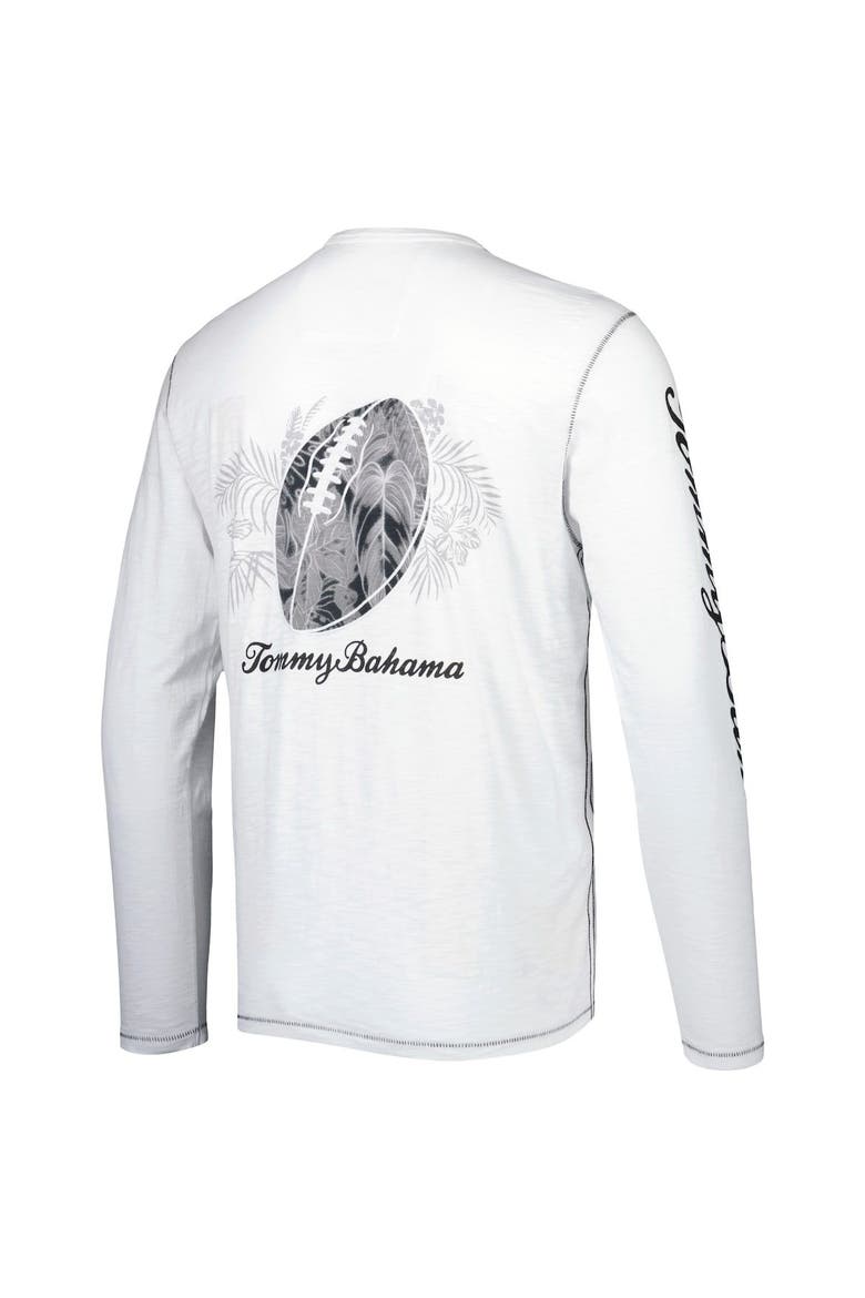 Men's Tommy Bahama White Washington Commanders Laces Out Billboard Long Sleeve T-Shirt, Alternate, color, White