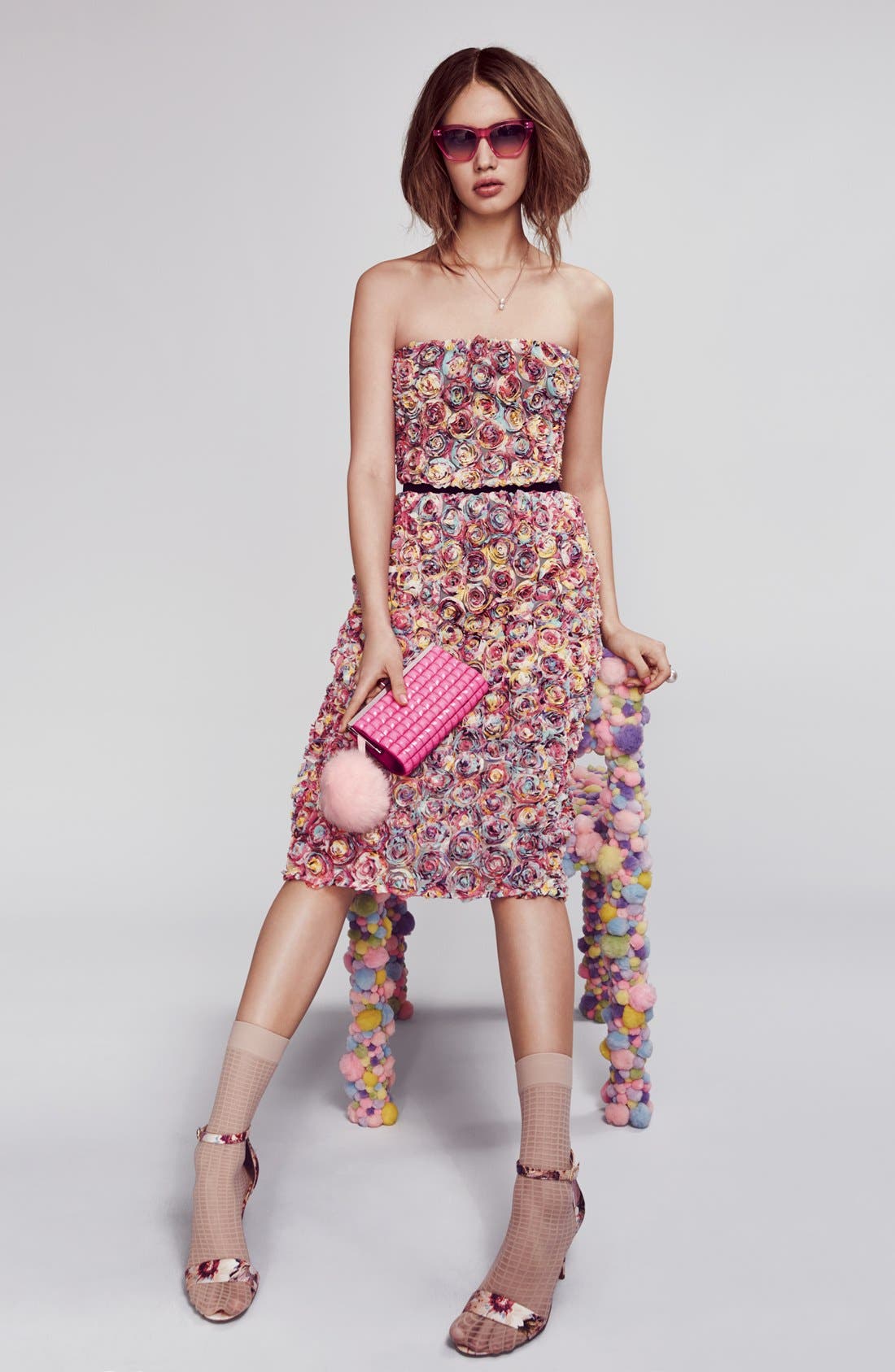 LA REGALE 'Candy' Crystal Clutch, Alternate, color, 