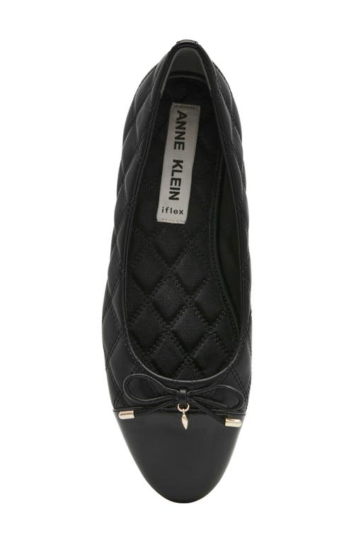 Anne Klein Luci Cap Toe Ballet Flat In Black
