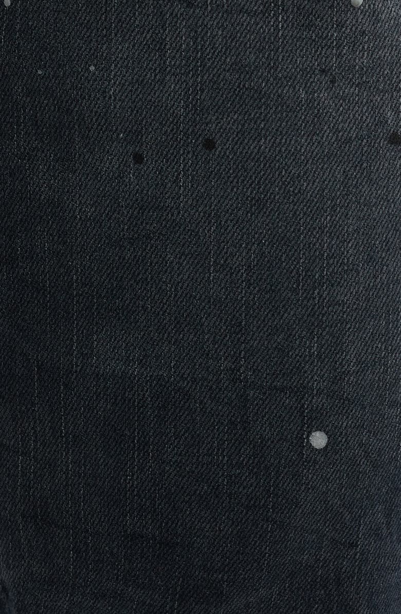 PURPLE BRAND Reflective Paint Rip & Repair Jeans, Alternate, color, Black