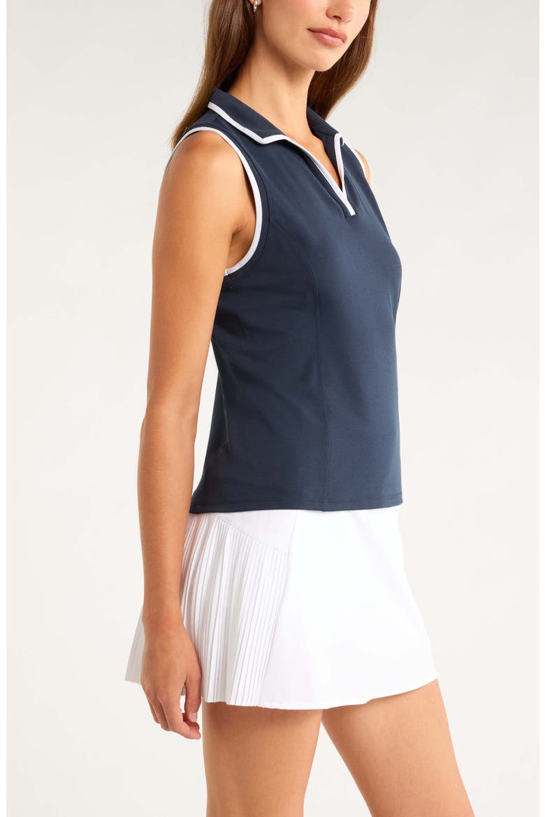 Pace Piqué Knit Polo Tank, Alternate, color, NAVY SAPPHIRE