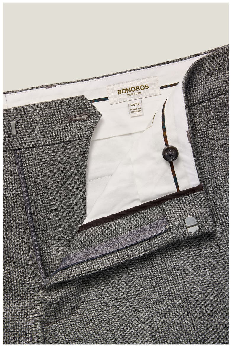 Jetsetter Italian Wool Dress Pants, Alternate, color, GREY PRINCE OF WALES