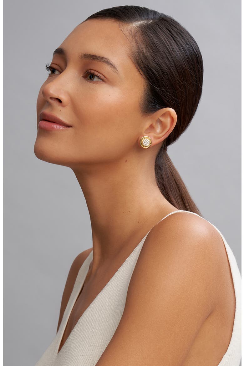 Meridan Pavé Diamond Stud Earrings, Alternate, color, GOLD