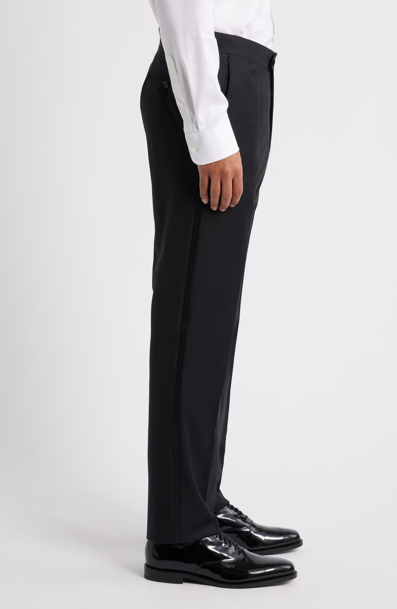 Heritage Gold Honeyway Black Wool Tuxedo Pants, Alternate, color, Black