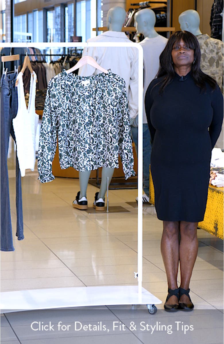 Floral Off the Shoulder Button-Up Top, sales video thumbnail