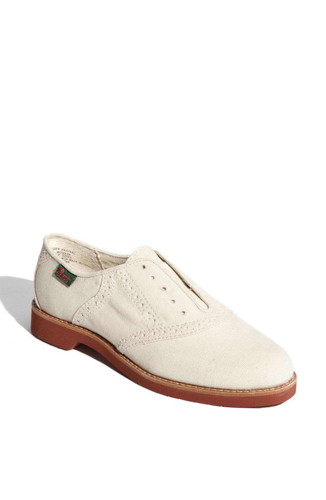 'Elden' Laceless Canvas Oxford, Main, color, NATURAL