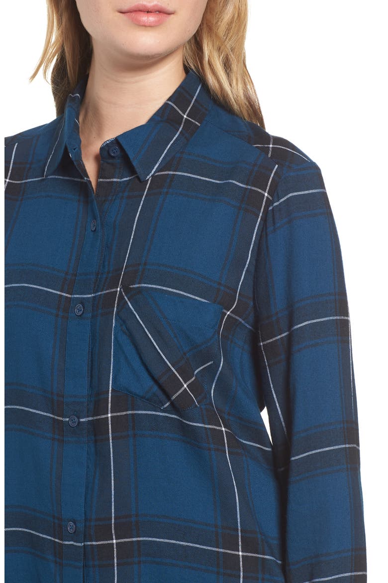 Plaid Shirt, Alternate, color, BLUE AURORA CAMILLE PLAID