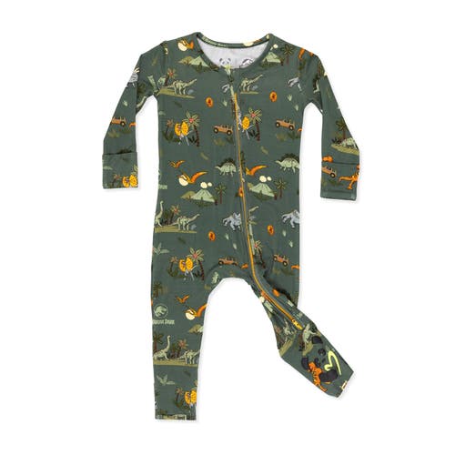 Bellabu Bear Baby Jurassic Park Safari Convertible Footie In Green