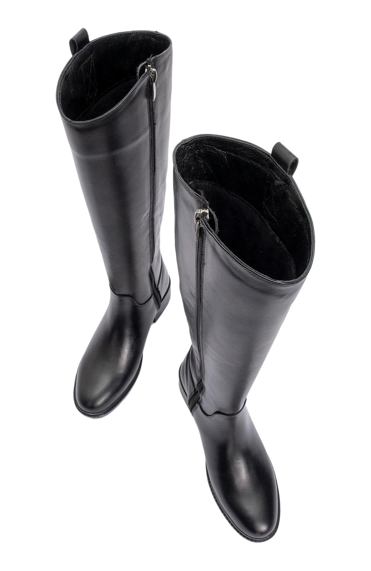 Forever & Always Shoes Acro Leather Boot, Alternate, color, Black Leather