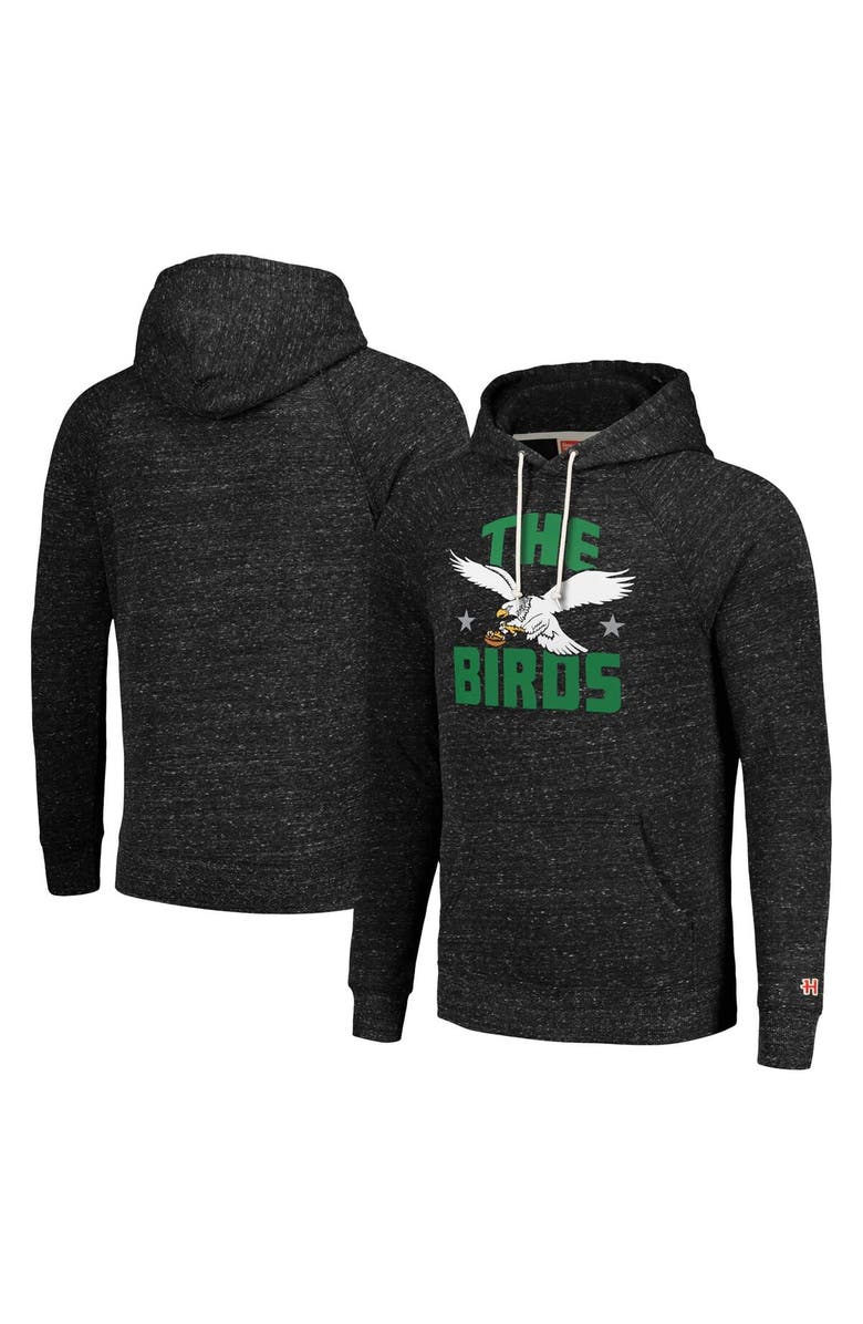 Homage Unisex Homage Charcoal Philadelphia Eagles Hyperlocal Raglan Pullover Hoodie, Main, color, Charcoal