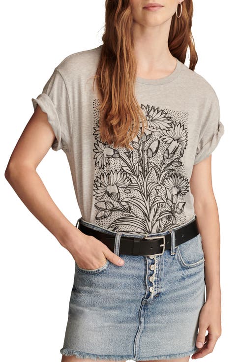 Floral Embroidered Oversize T-Shirt