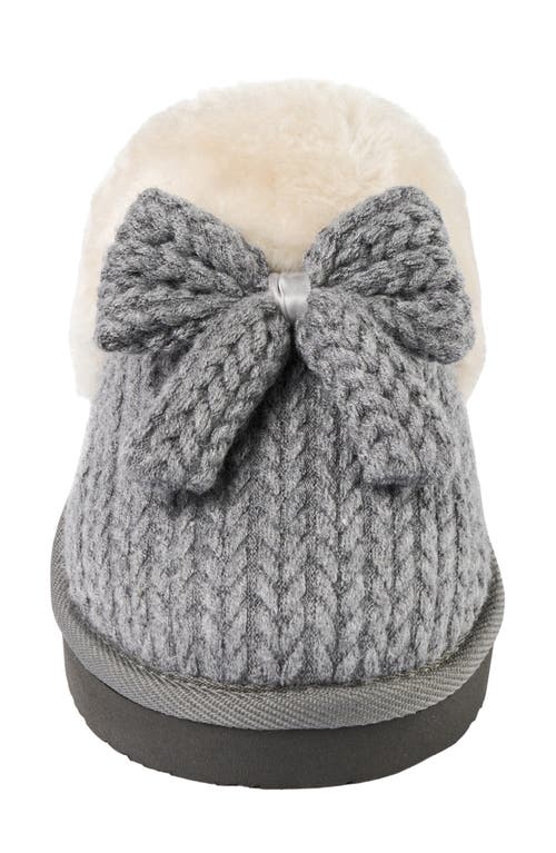 Minnetonka Bowelle Faux Fur Scuff Slipper In Gray