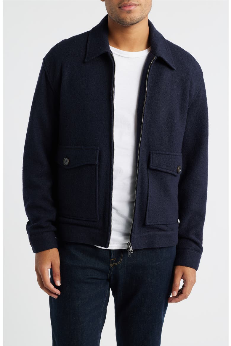Tillman Shirt Jacket, Main, color, NAVY BOUCLE