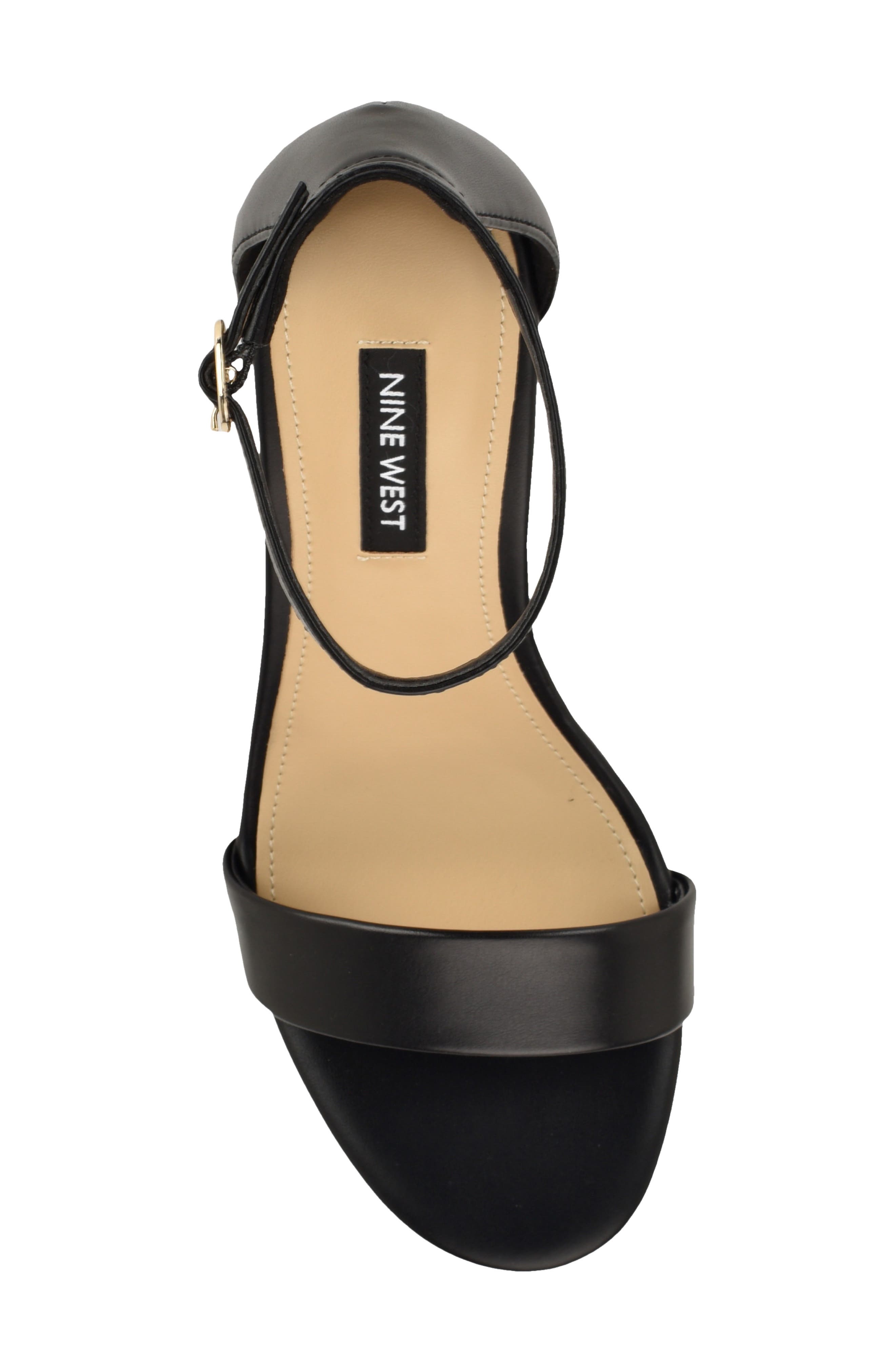 Toniann Ankle Strap Sandal, Alternate, color, BLACK STACKED HEEL